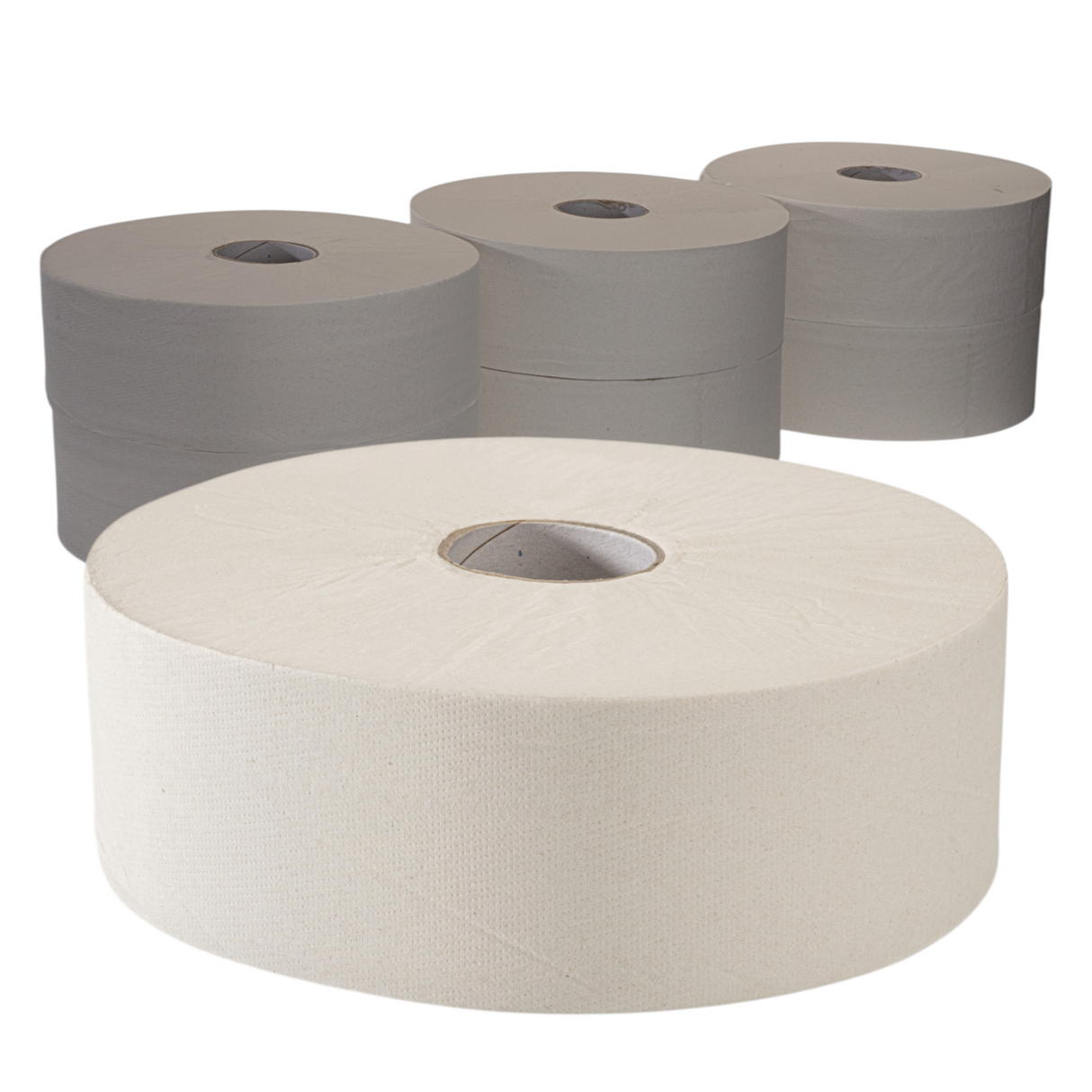 Jumbo-Toilettenpapier Maxi 2-lagig Zellulose, weiß – 12 Rollen à 360 m | Großpack