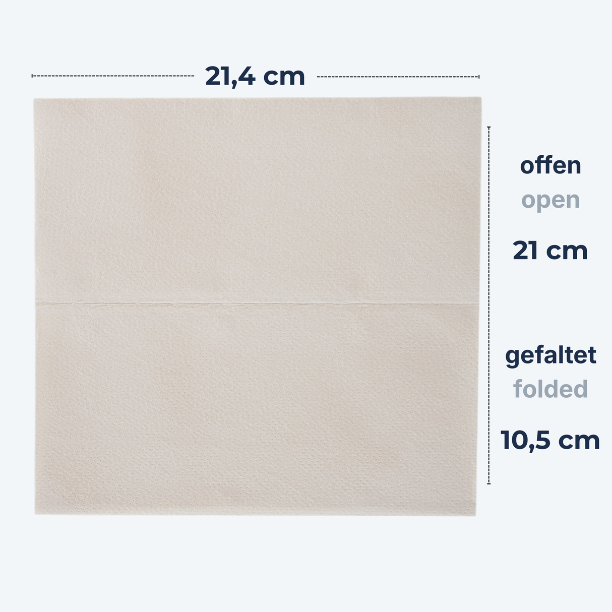 Papierhandtuch 21×21,4 cm 2-lagig Zellulose V-Falz – 3.150 Blatt/Karton