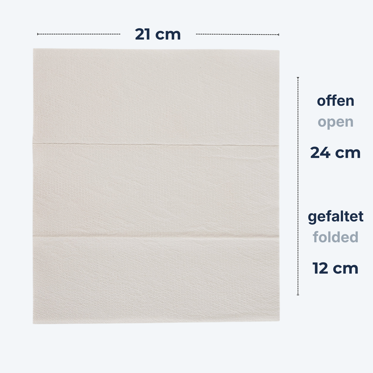 Papierhandtuch 21×24 cm 2-lagig Zellulose C-Falz – 3.000 Blatt/Karton
