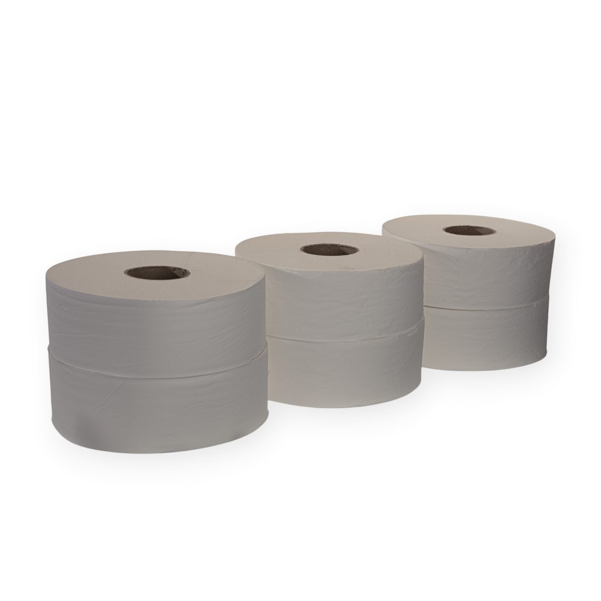 Jumbo-Toilettenpapier Maxi 2-lagig Recycling, naturweiß – 6 Rollen à 350 m | Großpack