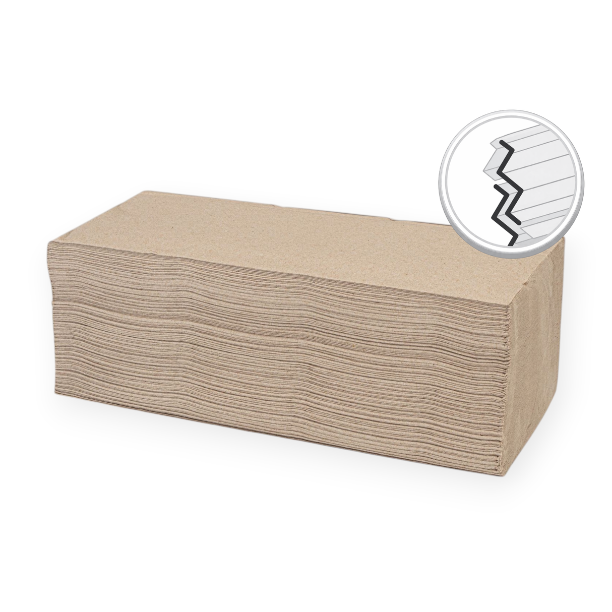 Papierhandtuch 25×21 cm 2-lagig Recycling Z-Falz – 5.000 Blatt/Karton