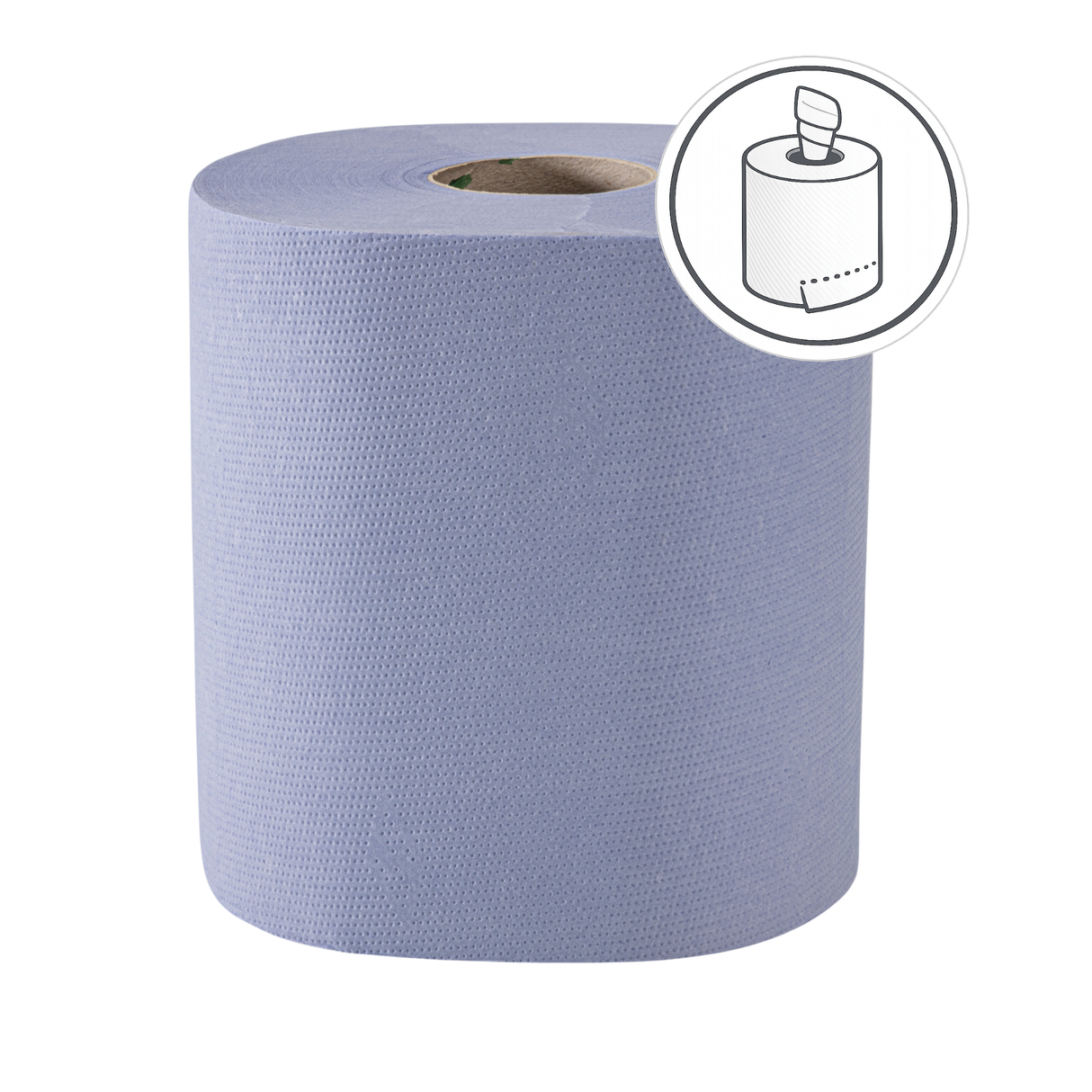 Handtuchrolle Blau 2-lagig Zellulose – 108 m (6 Rollen/Karton)