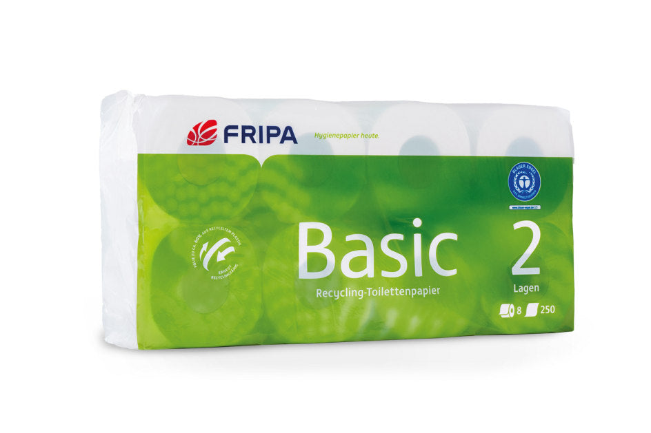 FRIPA Basic Toilettenpapier 2-lagig Recycling, weiß