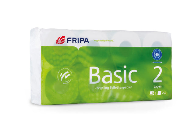 FRIPA Basic Toilettenpapier 2-lagig Recycling, weiß