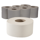 Mini-Jumbo-Toilettenpapier 2-lagig Recycling, naturweiß – 12 Rollen à 140 m | Großpack