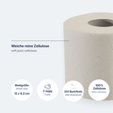Toilettenpapier 2-lagig Zellulose – 64 Rollen (Großpack)