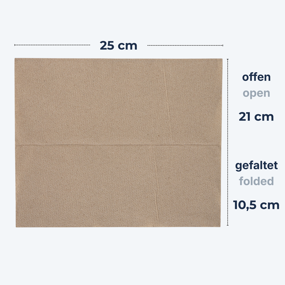 Papierhandtuch 25×21 cm 2-lagig Recycling Z-Falz – 5.000 Blatt/Karton