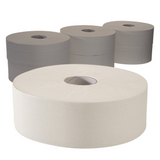 Jumbo-Toilettenpapier Maxi 2-lagig Zellulose, weiß – 12 Rollen à 360 m | Großpack