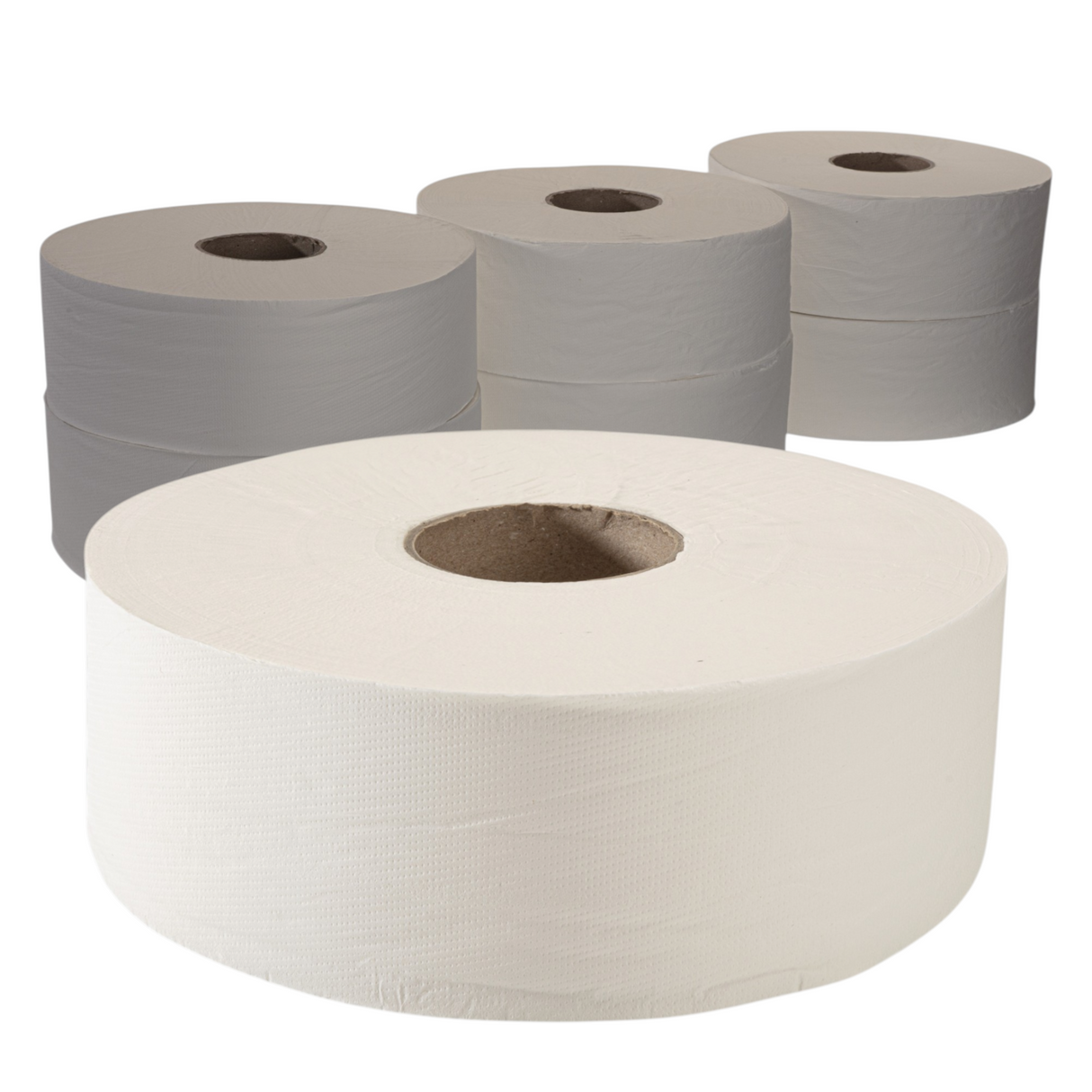 Jumbo-Toilettenpapier Maxi 2-lagig Recycling, naturweiß – 6 Rollen à 350 m | Großpack