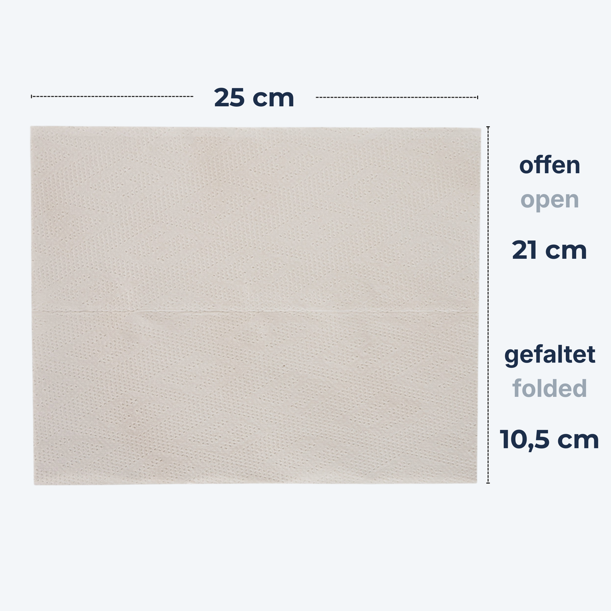 Papierhandtuch 25×21 cm 2-lagig Zellulose V-Falz – 3.150 Blatt/Karton