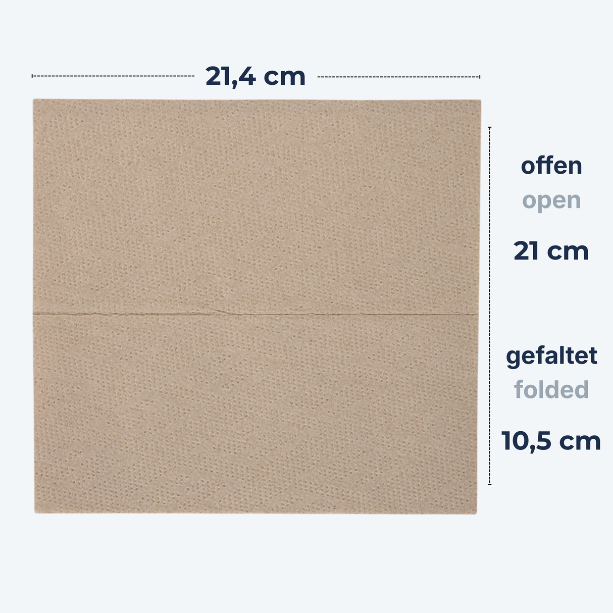 Papierhandtuch 21×21,4 cm 2-lagig Recycling V-Falz – 3.600 Blatt/Karton