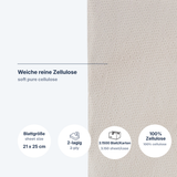Papierhandtuch 25×21 cm 2-lagig Zellulose V-Falz – 3.150 Blatt/Karton