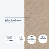 Papierhandtuch 21×21,4 cm 2-lagig Recycling V-Falz – 3.600 Blatt/Karton