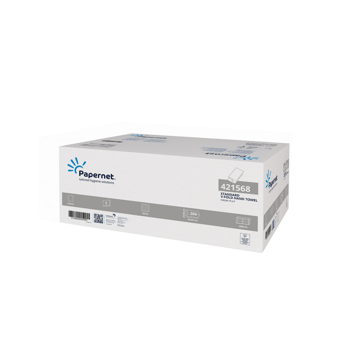 Papernet Papierhandtücher V-Falz, 2-lagig – 24 × 23 cm