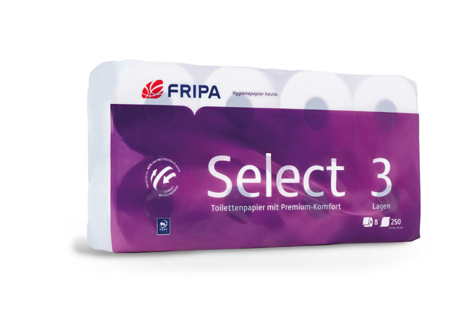 FRIPA Select Toilettenpapier 3-lagig 100 % Zellstoff