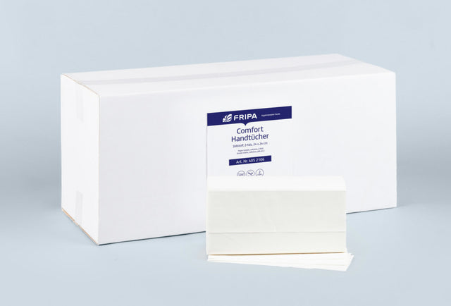 FRIPA Comfort Papierhandtücher 2-lagig 100 % Zellstoff, hochweiß