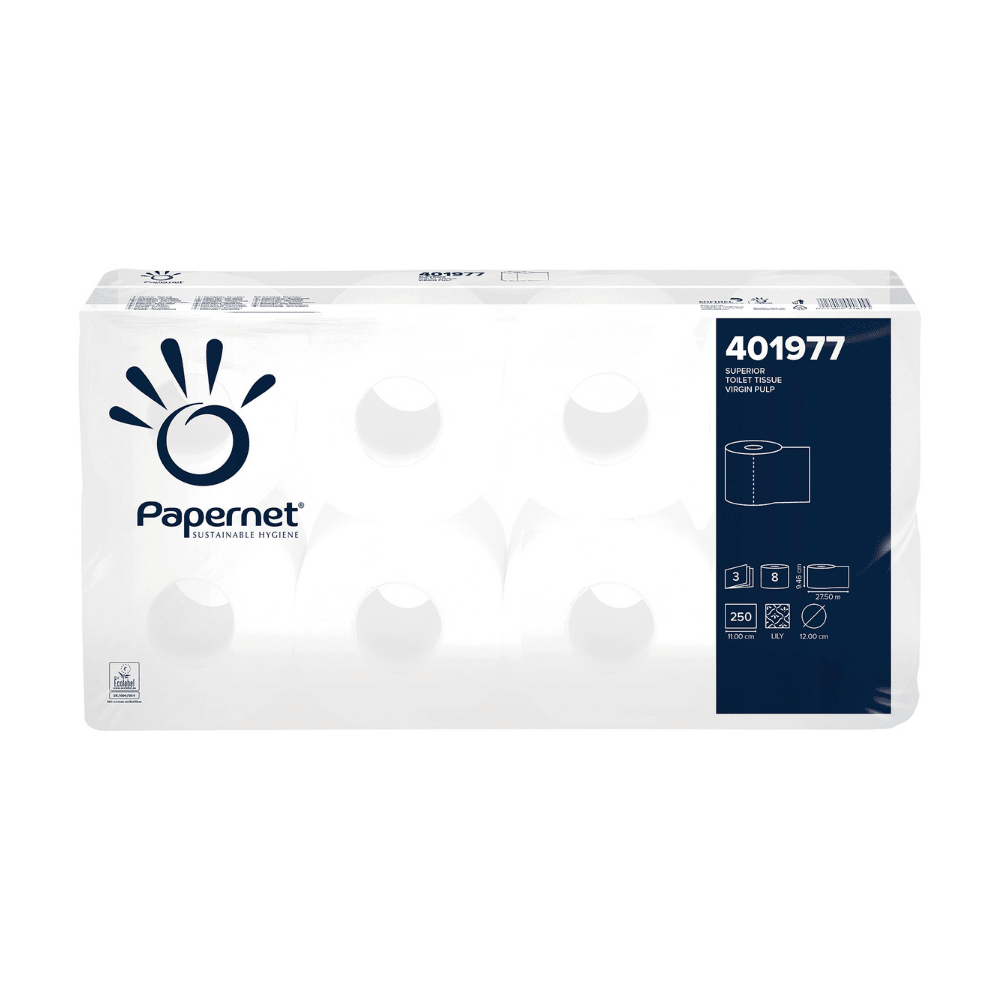 Papernet Toilettenpapier, 3-lagig – 250 Blatt, 72 Rollen