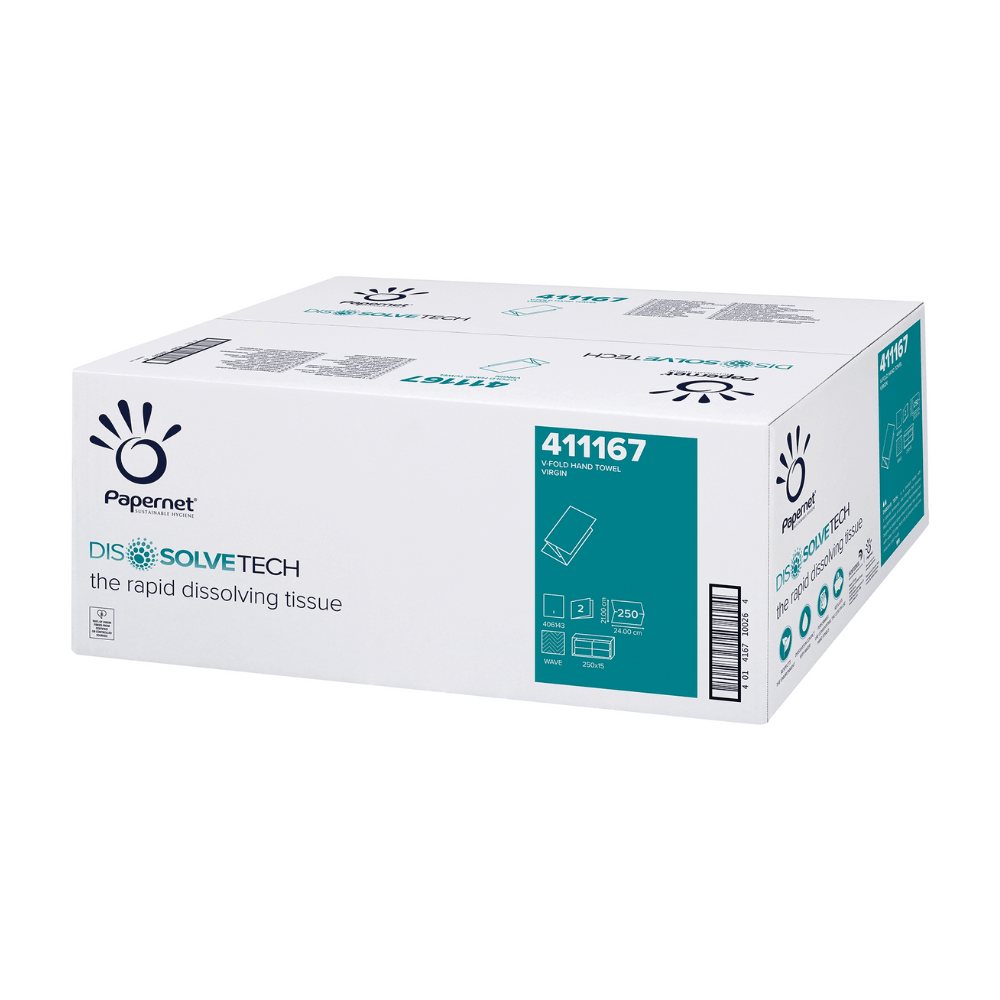 Papernet Falthandtücher 411167 V-Falz, 2-lagig – 3.750 Blatt