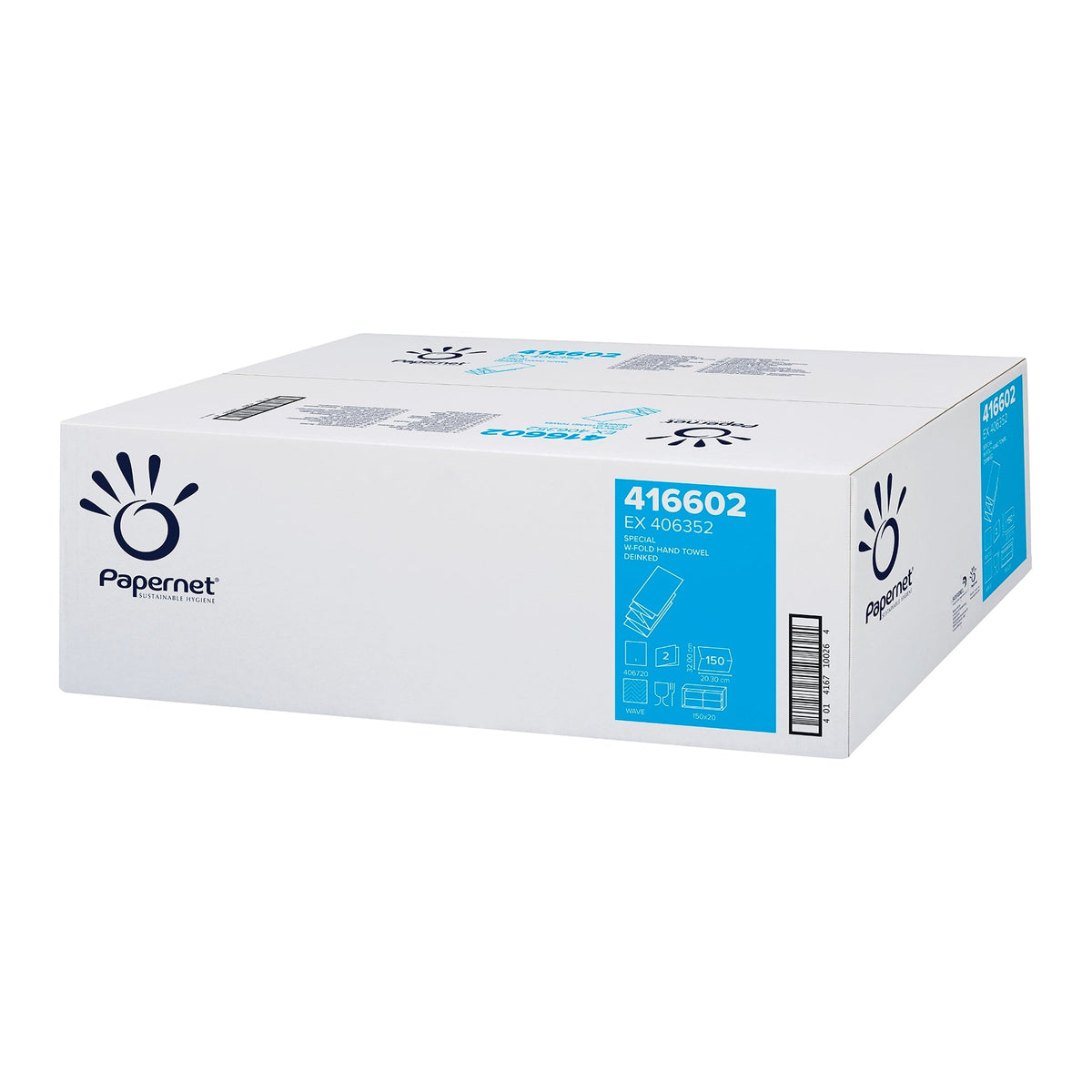 Papernet Falthandtücher 416602 W-Falz, 2-lagig – 3.000 Blatt