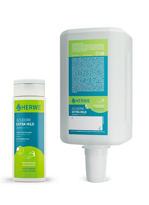 HERWE AZUDERM EXTRA MILD unparfümiert – 2000 ml, Beutelflasche