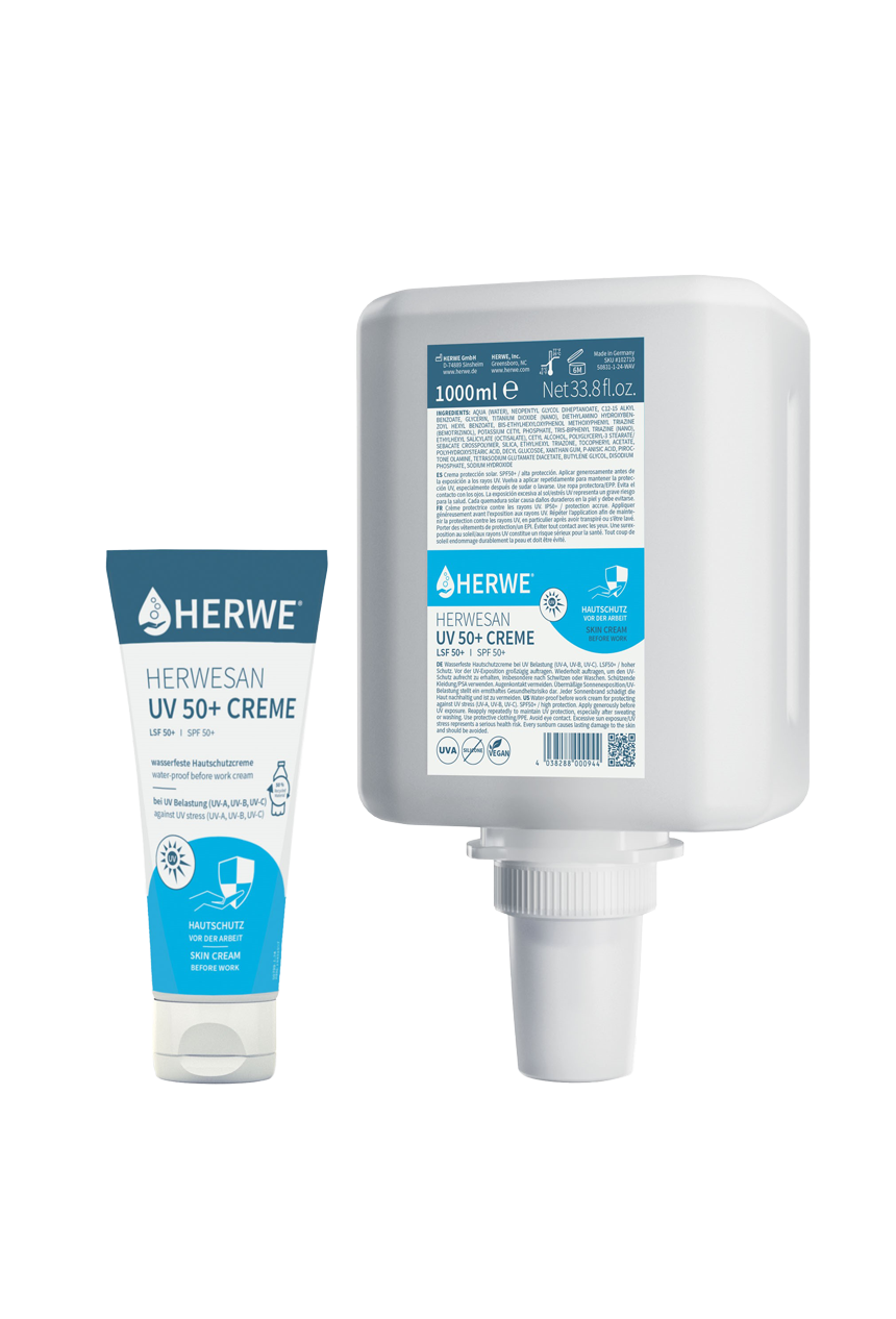 HERWESAN UV 50+ CREME – 1000 ml, VIVA-Flasche