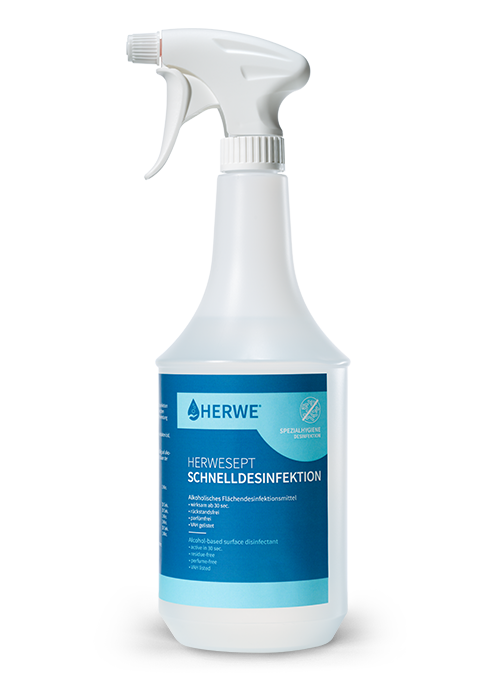HERWESEPT SCHNELLDESINFEKTION – 1000 ml, Keulenflasche
