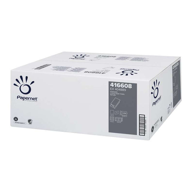 Papernet Papierhandtücher V-Falz, 1-lagig – 23 × 24,5 cm